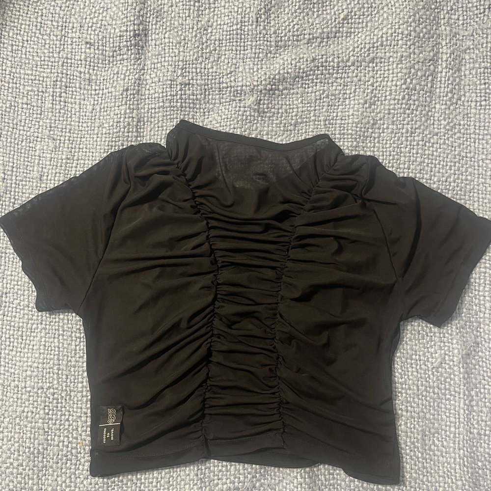 ASOS Ruched Mesh Top - Picture 3 of 3